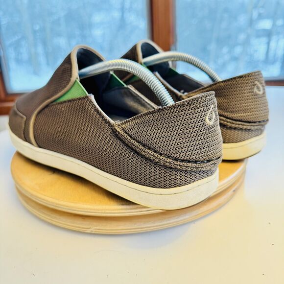 Olukai Mens Nohea Mesh Brown Slip On Loafer Boat Shoes Size 11 Comfort Casual - Picture 4 of 6